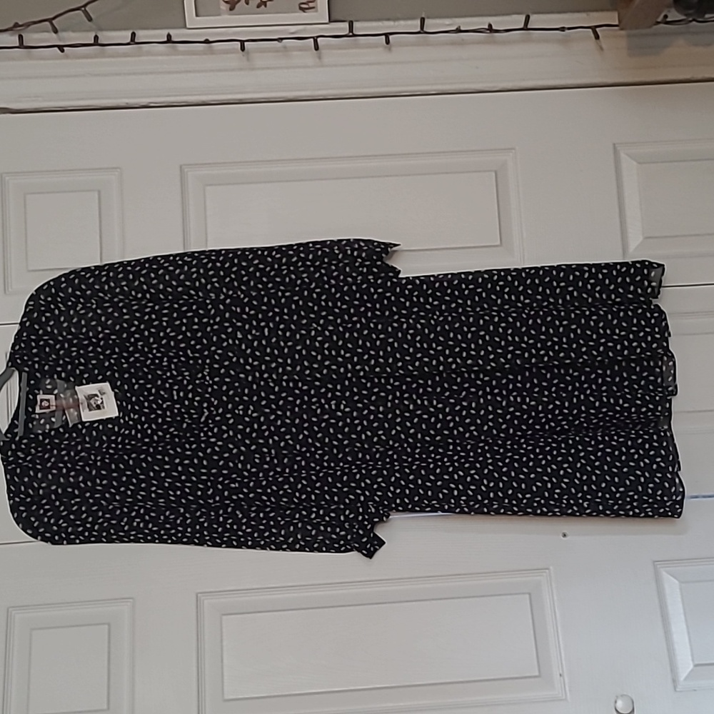 Ann Klein midi dress, Sz 6, black taupe design